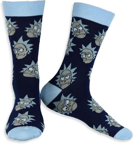 Rick and Morty Men's Pickle Rick 3 Pair Casual Crew Socks in Jar Container Fits Shoe Size 6-12 in Saudi Arabia