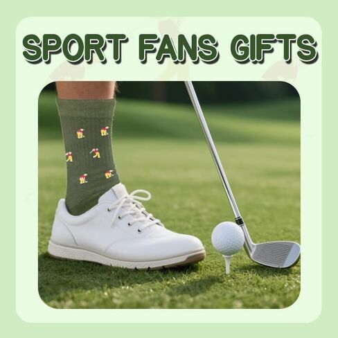 SOKOUHONNER Golf Socks - Funny Golf Gifts for Men Women Gift Socks for Sports Fans Players and Lovers Gifts Box Ready for Present in Saudi Arabia