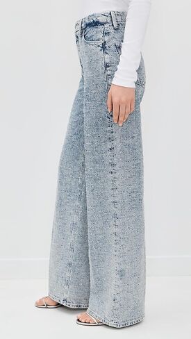 Good American Women's Good Skate Wide Crystal Jeans in Saudi Arabia