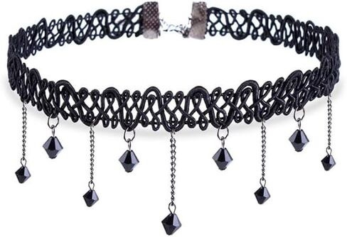 1Pcs Necklaces Black Velvet Choker for Womens Classic Gothic Tattoo Lace Chokers Adjustable for Party Cosplay Christmas Birthday in Saudi Arabia