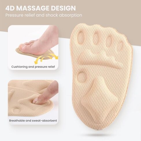 Pain Release Insoles Foot Protector Soft Thickening Metatarsal Foot Pads Non-Slip Forefoot Cushion Women in Saudi Arabia