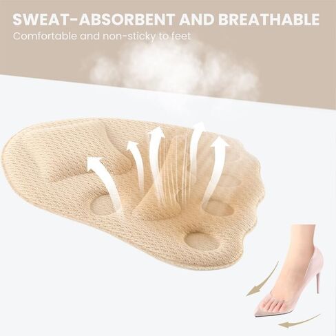Pain Release Insoles Foot Protector Soft Thickening Metatarsal Foot Pads Non-Slip Forefoot Cushion Women in Saudi Arabia