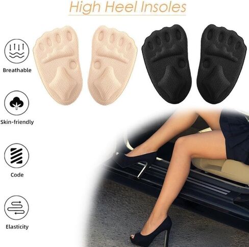 Pain Release Insoles Foot Protector Soft Thickening Metatarsal Foot Pads Non-Slip Forefoot Cushion Women in Saudi Arabia