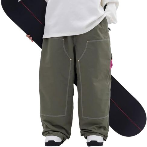 بنطال Snowshred الرجالي الفضفاض 15K مقاوم للماء للتزلج، سروال متين للثلج للتزلج على الجليد في الشتاء والمغامرات الخارجية in Saudi Arabia