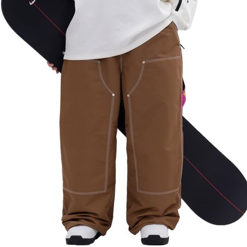 بنطال Snowshred الرجالي الفضفاض 15K مقاوم للماء للتزلج، سروال متين للثلج للتزلج على الجليد في الشتاء والمغامرات الخارجية in Kuwait