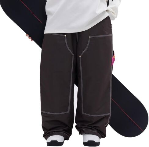 بنطال Snowshred الرجالي الفضفاض 15K مقاوم للماء للتزلج، سروال متين للثلج للتزلج على الجليد في الشتاء والمغامرات الخارجية in Kuwait