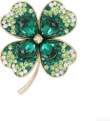 Dreuyet St.Patrick's Day Brooches for Women Dainty Shamrock Pins Green Clover Leaf with Hat Irish Enamel Brooches Irish Holiday Costume Accessory Jewelry in Saudi Arabia