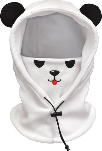 Kids Balaclava Ski Mask ، Boys/Girls Fleeces Winter Hat القابلة للغسل مع غطاء الوجه للرياح ، الباندا ، الصغيرة in Kuwait