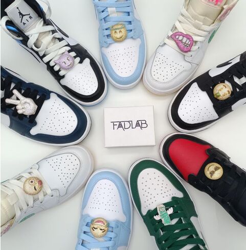 FADLAB Shoe Charms for Sneakers – Handcrafted Sneaker Charms with Bold Emoji-Inspired Designs and Gemstone Details – 2-Piece Set in Saudi Arabia