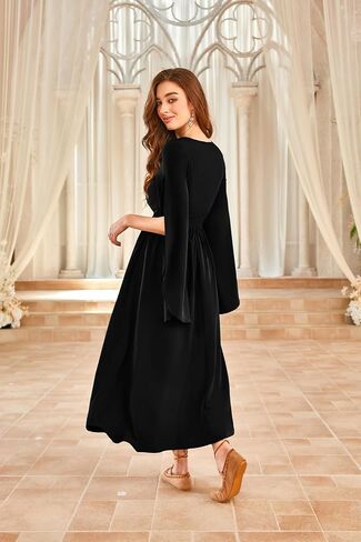 Scarlet Darkness Women's Medieval Renaissance Costume Dress Long Bell Sleeve Embroidery Cosplay Overdress in Saudi Arabia