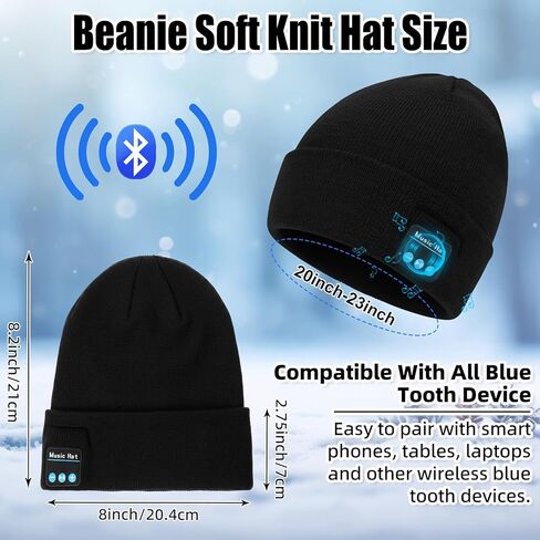 Honoson 12 Pack Bluetooth Beanies Hats Bulk Wireless Warm Winter Knitting Music Hats with Headphone for Unisex Outdoor Sports in Saudi Arabia