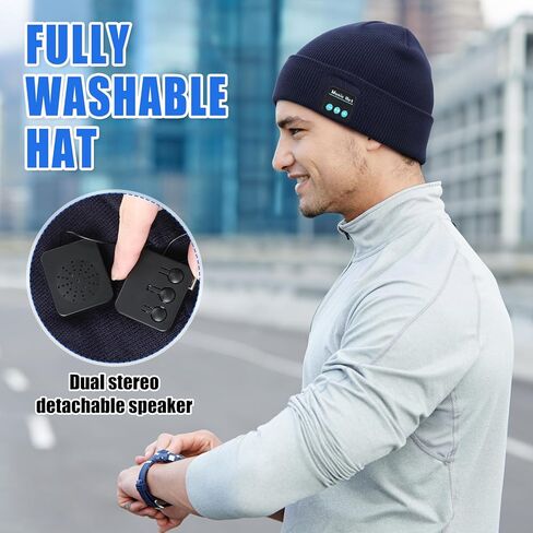 Honoson 12 Pack Bluetooth Beanies Hats Bulk Wireless Warm Winter Knitting Music Hats with Headphone for Unisex Outdoor Sports in Saudi Arabia