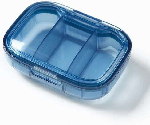 1 PC ompact 3-Compartment Portable Pill Organizer - Travel-Friendly Medicine Storage Box for Daily Medications Black in Saudi Arabia