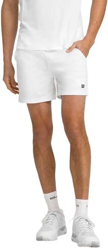 WILSON Volley 6 Inch Mens Tennis Shorts Bright White Medium in Saudi Arabia