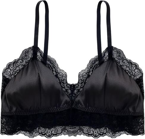 ملابس علوية نسائية من الحرير من MOLISILK مثيرة من الدانتيل وفتحة رقبة على شكل V 3/4 كوب حمالات صدر ناعمة ورائعة بدون سلك علوي مع وسادات قابلة للإزالة in Kuwait