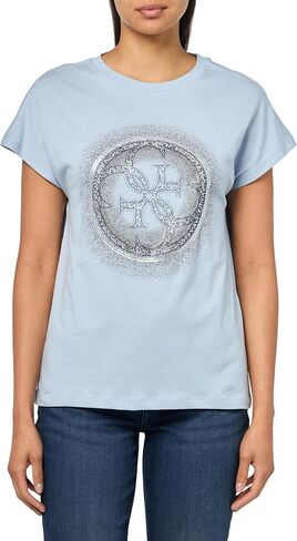 Guess Womens Eco Short Sleeve 4g Shaded Hotfix in Saudi Arabia