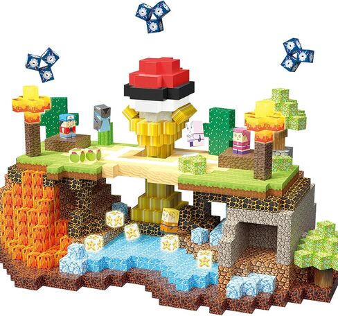 200PCS Magnetic Blocks Building Toys Set, Light Up Build 3D Magnetic Building Blocks for Kids Boys Girls Ages 3+, Magnet Cubes STEM Sensory Christmas Birthday Gift Construction Toys in Kuwait