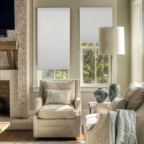 CHICOLOGY Cellular Shades – 28x84 Cordless Honeycomb Window Blinds, Morning-Mist | Energy Efficient | Light Filtering | Noise Reducing | Ideal for Bedrooms, Offices & Kitchens in Saudi Arabia