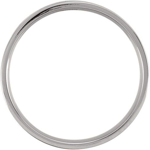 Sonia Jewels Solid Titanium 4mm Flat Polished Wedding Band Ring Comfort Fit - Size 8.5 in Saudi Arabia