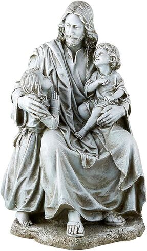Christian Brands Large Jesus Statue with Children, Outdoor Decorations for Patio, Front Porch Yard Decor Garden Gifts, 16 1/2 Inch in Kuwait