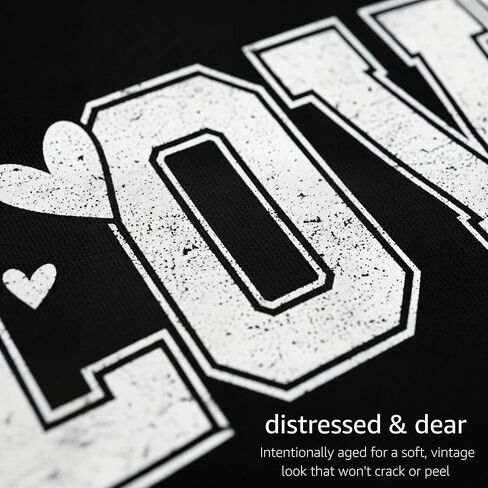 Valentine's Day Heart Sweatshirt for Women, Heart Sweater for Valentine, Love Graphic, Cotton Blend Fleece, Classic Fit in Saudi Arabia