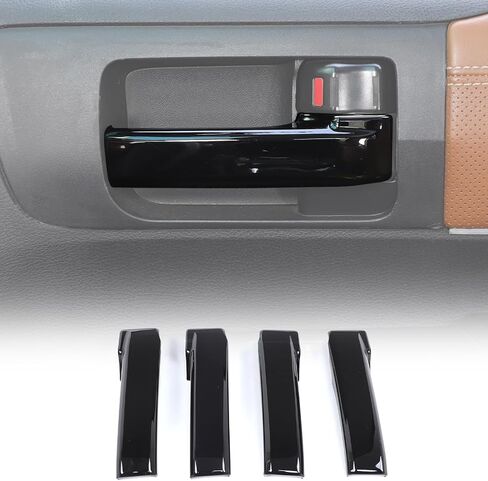 LLKUANG ABS Carbon Style Car Inner Door Handle Decoration Cover Trim Fit for Toyota Tundra/Sequoia 2007-2021 Interior Car Accessories in Kuwait