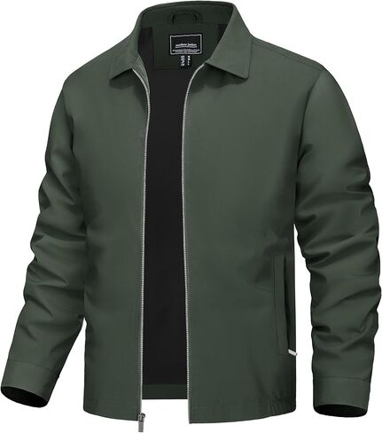 TACVASEN Mens Lightweight Windbreaker Full Zip Up Laydown Collar Jackets Light Casual Coat with Zip Pockets in Saudi Arabia