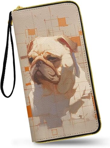 Painting Bird Floral Wallet for Women American Robin Printed Large Capacity Credit Card Holder, Watercolor Flowers Ladies Wristlet Clutch Leather Wallet in Kuwait