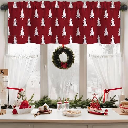 Vanleonet Valentine's Day Valances Curtains for Windows, Valentine's Love Hearts Window Curtain Short Rod Pocket Bathroom Treatment Valance 1 Panel for Living Room Bedroom Decor 54x18 Inch in Saudi Arabia