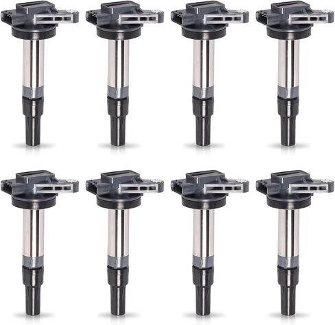 مجموعة ENA مكونة من 8 ملفات إشعال 4.2 4.4 V8 متوافقة مع Land Rover Jaguar XK8 XJ8 XJR XKR S-Type Vanden Plas LR3 Range Rover 2003 2004 2005 2006 2007 2008 2009 لفائف C1427 UF519 AJ810445 in Kuwait