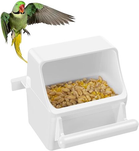 Pawfly 2 Pcs Bird Feeder, Hanging Plastic Water Dispenser with Hooks, Food Bowl for Parakeet Cockatiel Canary Parrot in Kuwait