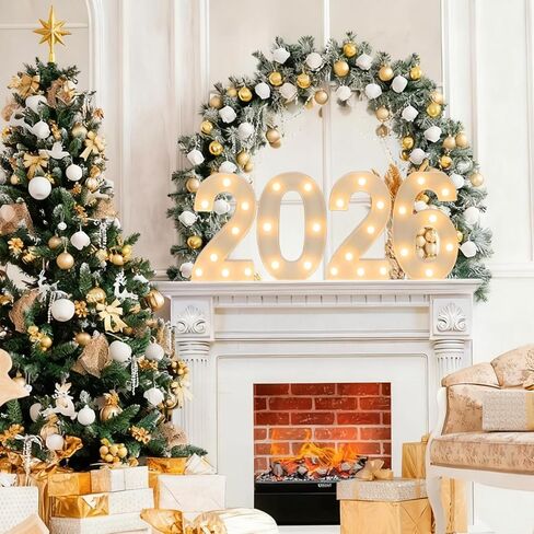 2026 LED Marquee Light Up Numbers, 4 LED Marquee Numbers for New Year Decorations 2026 graduation decorations，Class of 2026 Graduation Decorations Sign for Kindergarten Preschool High School College Wall Table Decor Party Supplies in Saudi Arabia