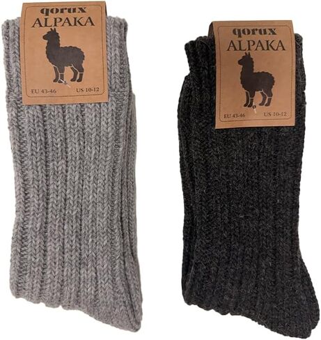Qorux Alpaca Wool Thermal Winter Socks, Extra Thick Unisex Cold Weather Socks, 2-Pack in Saudi Arabia