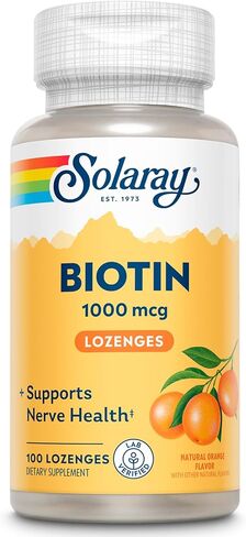 SOLARAY Biotin 5000 mcg | Timed Release | Fast-Acting, Long-Lasting Healthy Hair, Skin & Nails Support | 60 VegCaps in Saudi Arabia