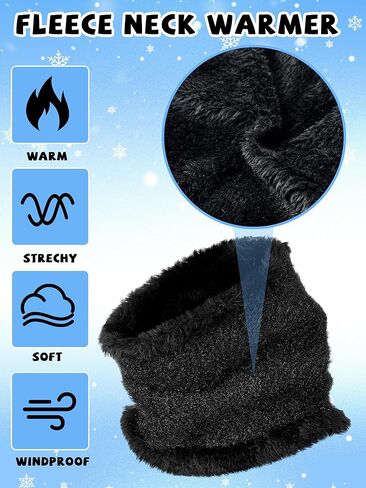 Mepase 3 Pack Neck Warmer for Women Knit Winter Neck Scarf Ski Cold Weather Thick Infinity Gaiter for Men Women in Saudi Arabia