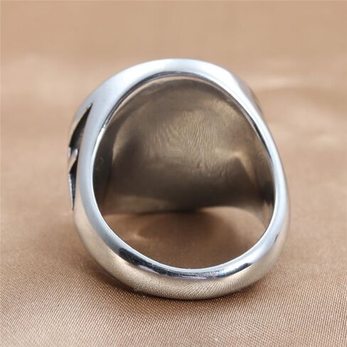 SMANXEY Saint Christopher Protection Ring Guardian Amulet for Travelers & Outdoor Adventurers Silver & Gold Stainless Steel Jewelry in Saudi Arabia