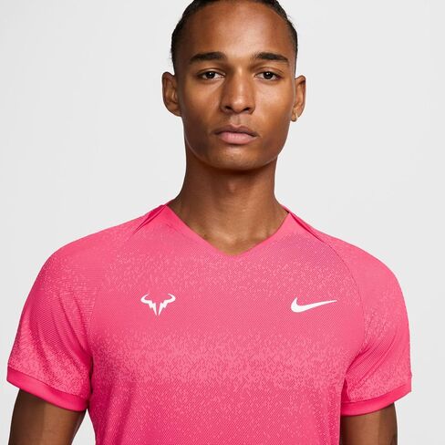 Rafa Men's Dri-FIT ADV Short-Sleeve Tennis Top (Aster Pink/White, FD5409-629) Size Large in Saudi Arabia