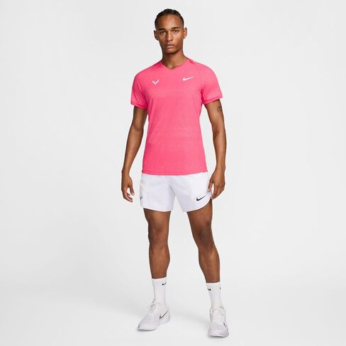 Rafa Men's Dri-FIT ADV Short-Sleeve Tennis Top (Aster Pink/White, FD5409-629) Size Large in Saudi Arabia