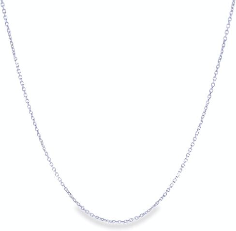 14k SOLID Gold Cable Link Chain 1mm 16" 18" 20" - Yellow & White Gold - Gift for Men, Women (UNISEX) - Made in Italy - Necklace for Pendant, Charm in Saudi Arabia