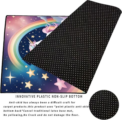 kxry Area Rugs 2X3 Feet, Unicorn Galaxy Soft Machine Washable Area Rugs Unicorn Galaxy Star Cloud Non Slip Foldable Floor Carpet for Living Room Bedroom Dining Room Dorms Nursery Rooms Office in Saudi Arabia
