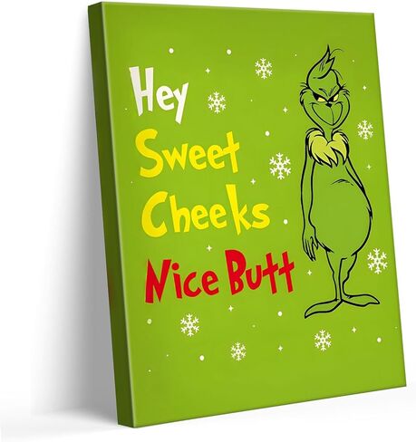 Christmas Movie Poster Print Wall Art, Funny Xmas Canvas Pictures Humorous Home Decorations, Merry Christmas Holiday Picture Painting Wall Decor for Bathroom Living Room Bedroom, Framed 8x10inch in Saudi Arabia