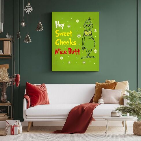 Christmas Movie Poster Print Wall Art, Funny Xmas Canvas Pictures Humorous Home Decorations, Merry Christmas Holiday Picture Painting Wall Decor for Bathroom Living Room Bedroom, Framed 8x10inch in Saudi Arabia