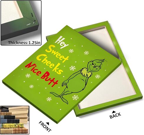 Christmas Movie Poster Print Wall Art, Funny Xmas Canvas Pictures Humorous Home Decorations, Merry Christmas Holiday Picture Painting Wall Decor for Bathroom Living Room Bedroom, Framed 8x10inch in Saudi Arabia