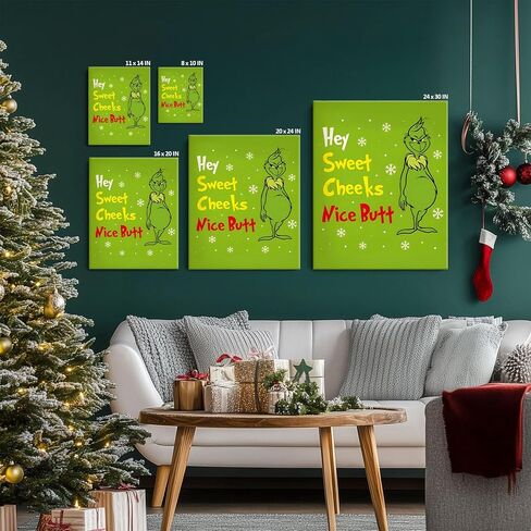 Christmas Movie Poster Print Wall Art, Funny Xmas Canvas Pictures Humorous Home Decorations, Merry Christmas Holiday Picture Painting Wall Decor for Bathroom Living Room Bedroom, Framed 8x10inch in Saudi Arabia