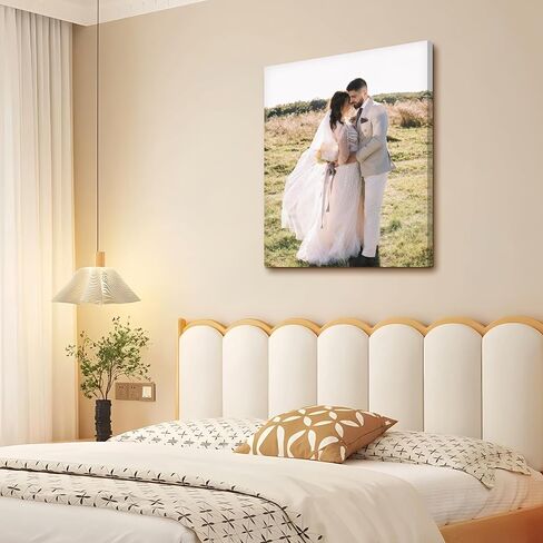 HYESANGNY Custom Canvas Prints with Your Photos - Text Customized Canvas Wall Art Personalized Pictures Print Custom Photo Gifts for Family, Wedding, Baby, Pets, Home Office Decor, Wrapped Frame 8X10 in Saudi Arabia
