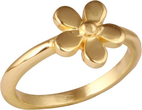 VISHUDDHA Women's Brass Anti Tarnish Statement Band Flower Design Ring Fashion Jewelry in Saudi Arabia