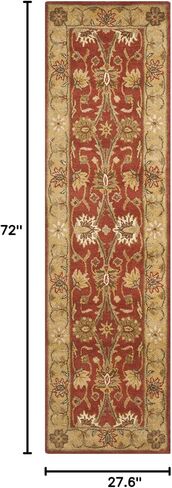 سجادة SAFAVIEH Antiquity Collection - 2'3" x 6'، صدأ وذهبي، صوف شرقي تقليدي مصنوع يدويًا، مثالية للمناطق ذات حركة المرور العالية في غرفة المعيشة وغرفة النوم (AT249C) in Kuwait