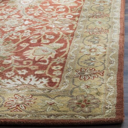 سجادة SAFAVIEH Antiquity Collection - 2'3" x 6'، صدأ وذهبي، صوف شرقي تقليدي مصنوع يدويًا، مثالية للمناطق ذات حركة المرور العالية في غرفة المعيشة وغرفة النوم (AT249C) in Kuwait