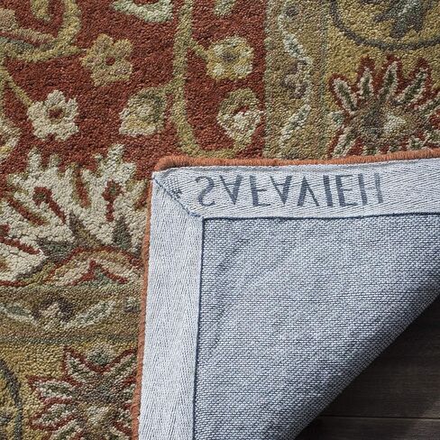 سجادة SAFAVIEH Antiquity Collection - 2'3" x 6'، صدأ وذهبي، صوف شرقي تقليدي مصنوع يدويًا، مثالية للمناطق ذات حركة المرور العالية في غرفة المعيشة وغرفة النوم (AT249C) in Kuwait