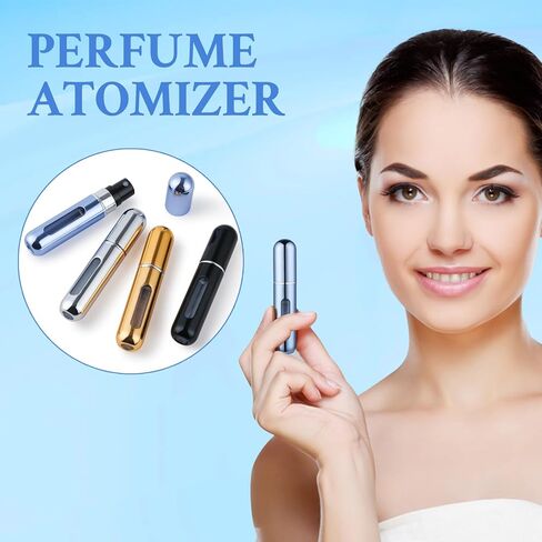 زجاجة عطر للسفر من STSFI قابلة لإعادة الملء، زجاجة صغيرة قابلة لإعادة الملء، زجاجات رذاذ صغيرة للسفر، بخاخ كولونيا، يجب أن يكون لديك أساسيات 4 قطع رذاذ عطر 5 مل in Kuwait